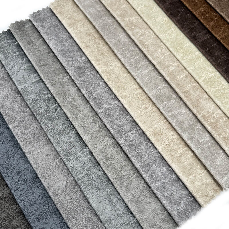 Wejoy Factory Multi Color 320gsm Embossed Printed Polyester Velvet Fabric for Sofa