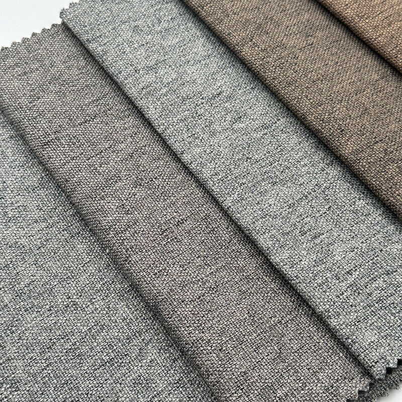 Wejoy Wholesaler 300gsm 100% Polyester Linen Fabric for Home Textile Upholstery