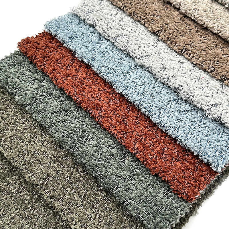 Wejoy Fashion 360GSM Hooked Edge Yarn Fabric Chenille Velvet Fabric for Home Textile