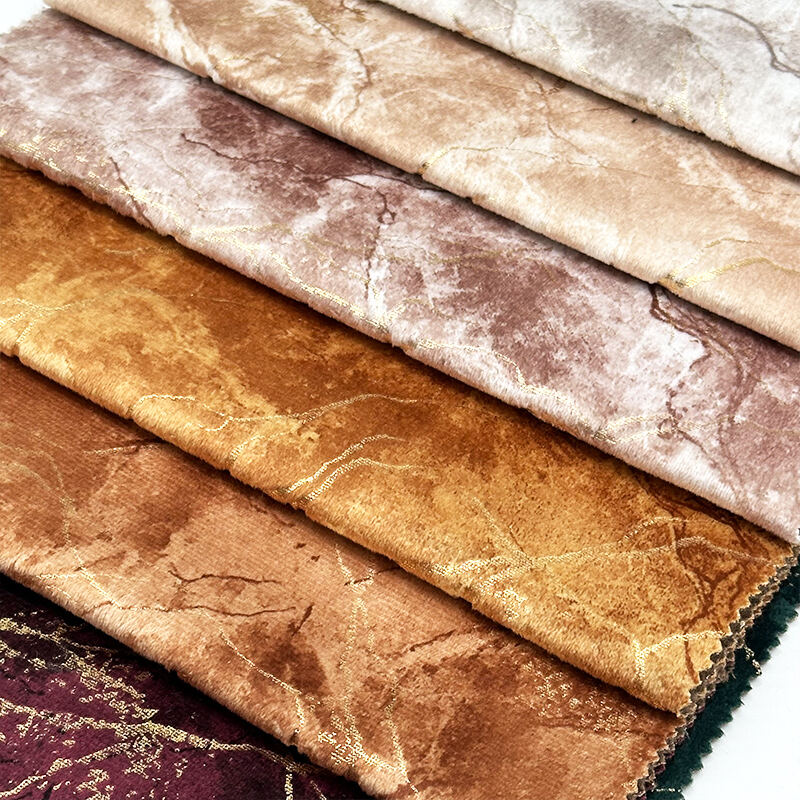 Wejoy Polyester 340gsm Metallic Bronzing Holland Velvet Fabric for Sofa Upholstery