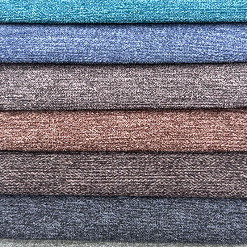 Wejoy Plain Color 100% Polyester Woven Coarse Faux Linen Chenille Fabric for Upholstery
