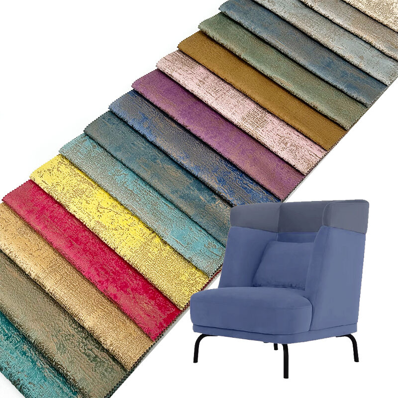 Wejoy Cheap Price Upholstery Polyester Soft Velvet Shiny Golden Bronzed Fabric Home Textiles for Sofa and Bed
