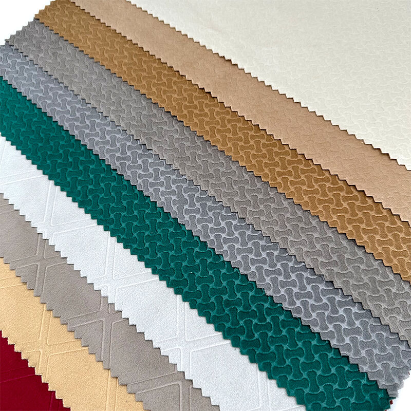 Wejoy 230gsm Polyester Printed Fabric Embossed Velvet Fabric for Sofa Cushion