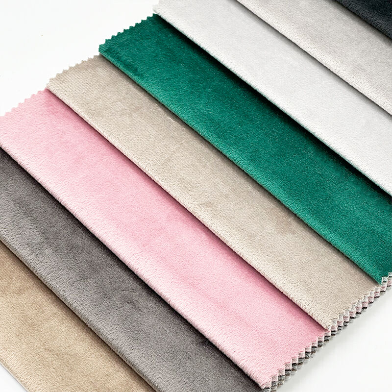 Wejoy Quality Soft Touch 310gsm Polyester Holland Velvet Fabrics for Sofa Bench