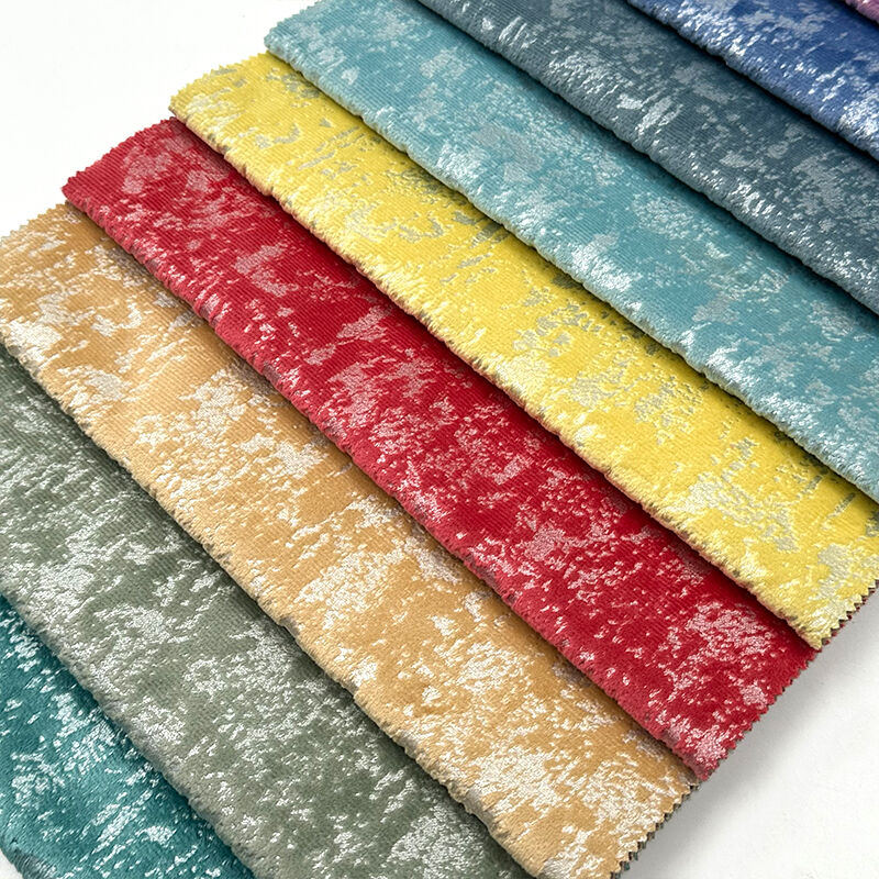 Wejoy Factory Direct Sale 100% Polyester Holland Velvet Fabric Golden Bronzed Velvet Fabric for Sofa