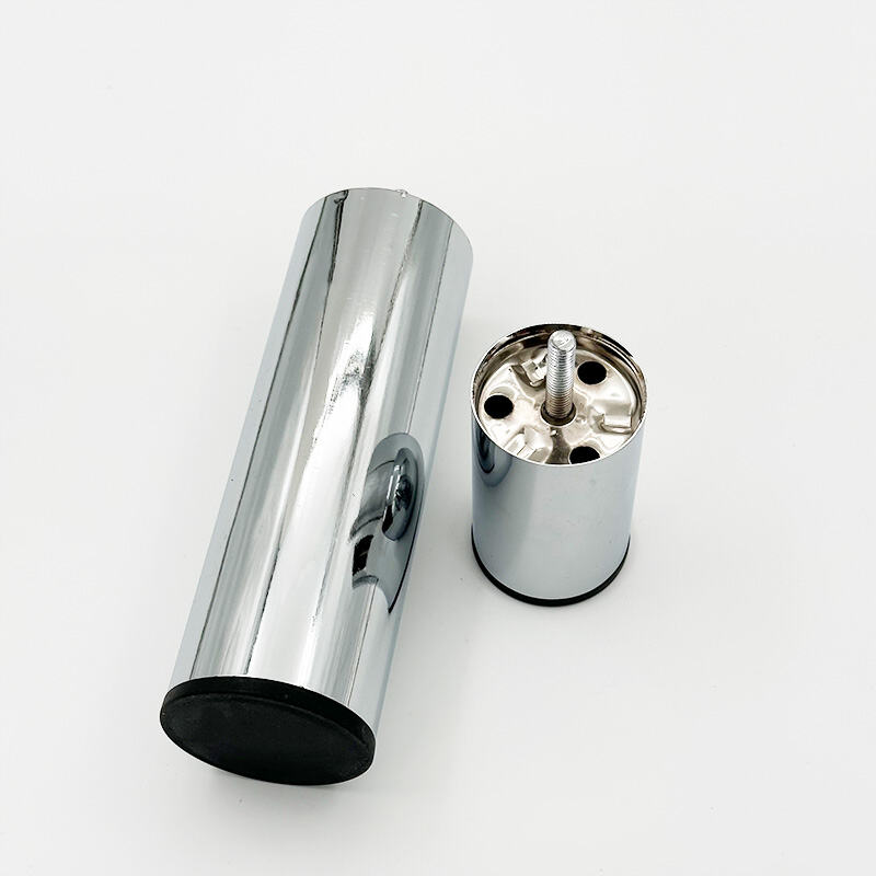 Wejoy 10cm 15cm 20cm Height Silver Mirror Plate Chrome Metal Furniture Legs with Screws