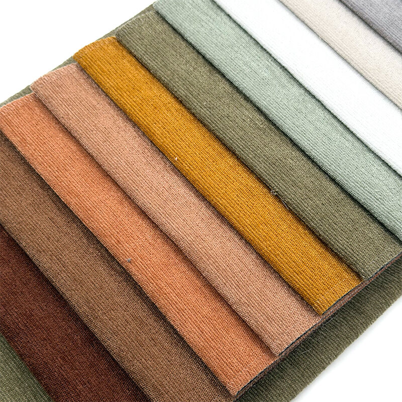 Wejoy Großhändler: 150 cm × 280 cm breiter 260 g schwerer Polyester-Chenille-Veloursstoff für Möbel