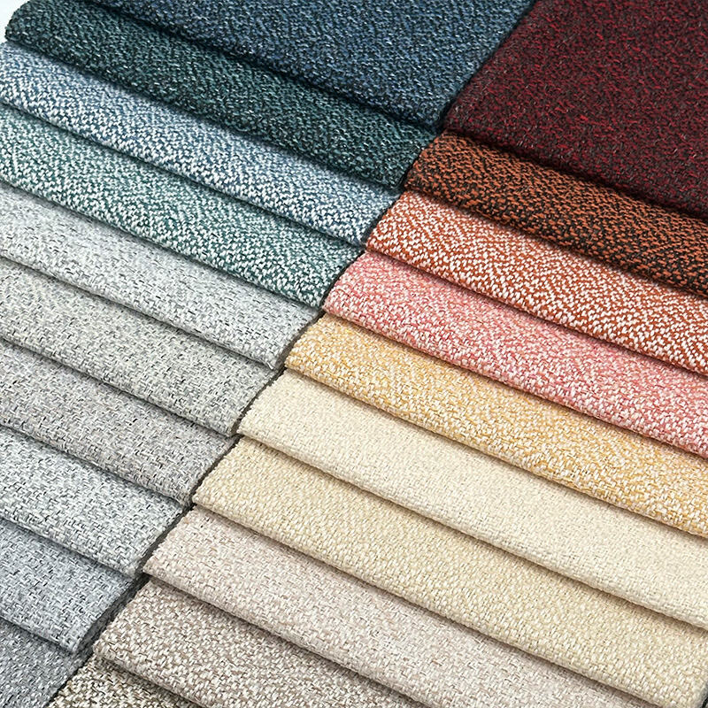 Wejoy Modern 240gsm Faux Linen Fabric Polyester Sofa Fabric for Furniture Chair