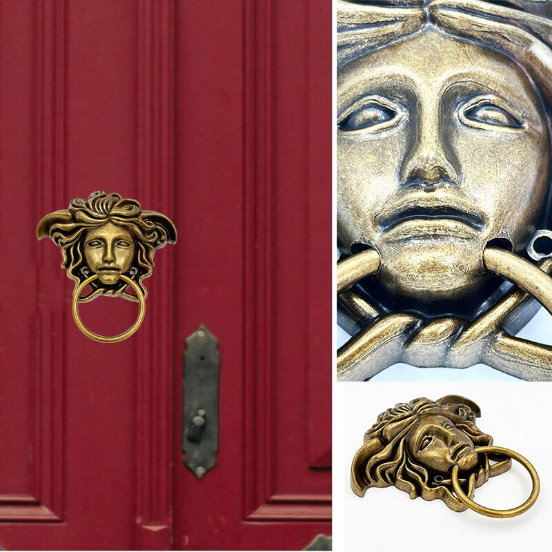 Poignées de meuble Wejoy en bronze avec bague | Poignée de meuble style portrait ancien | Quincaillerie à bague pour porte et tiroir