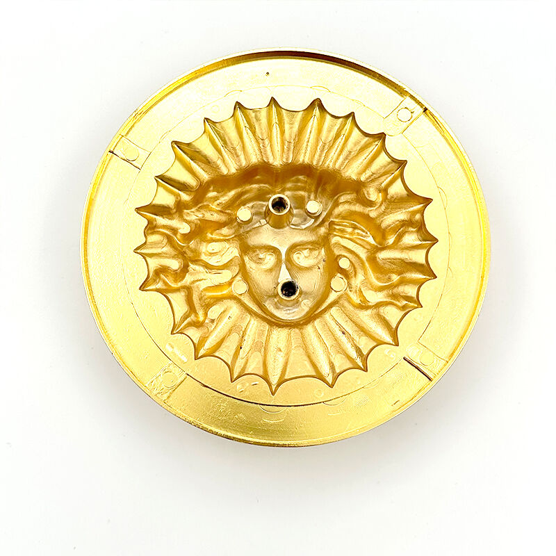 Wejoy - Sculpture en relief dorée de Méduse, disque décoratif, poignées et boutons de meubles en métal de luxe, tirettes d’armoire en laiton, boutons de tiroir, quincaillerie vintage, poignées dorées pour commode