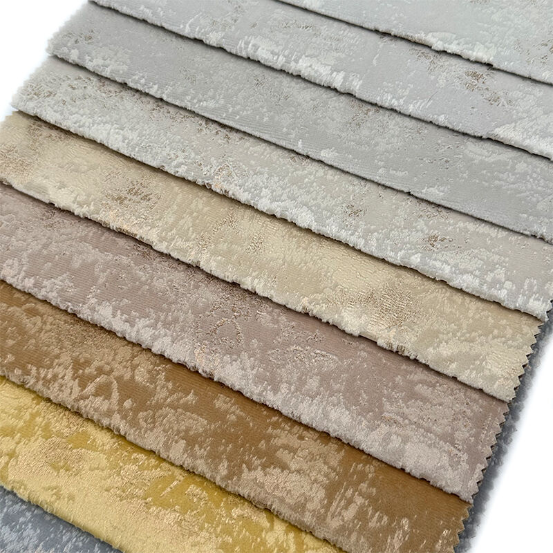 Wejoy Customized 320GSM Hot Stamping Embossing Velvet Fabric for Hometextile