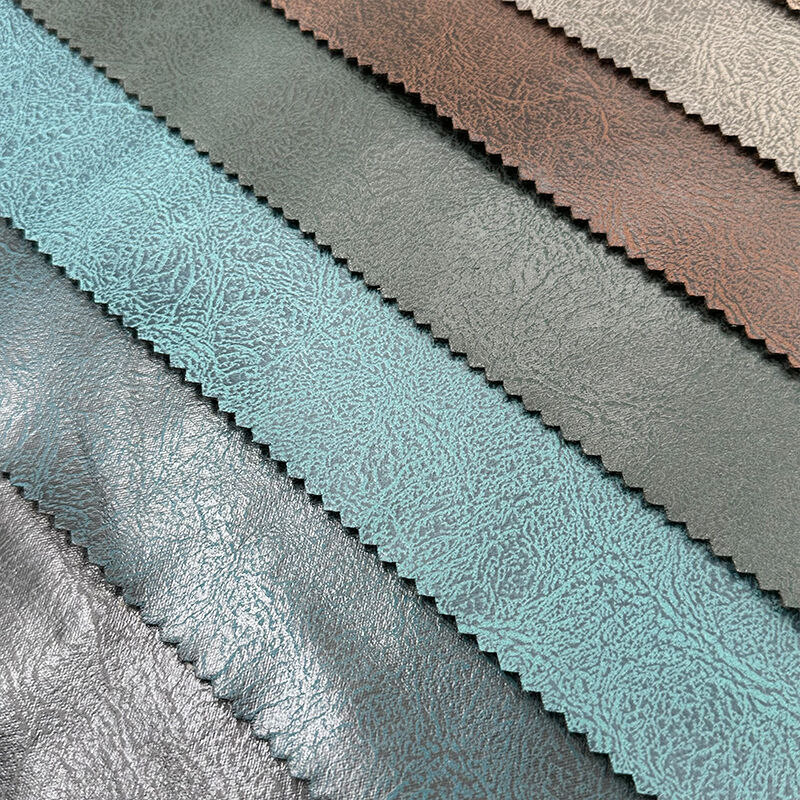 Wejoy Wholesale 250gsm Polyester Pu Leather Fabric for Sofa Upholstery