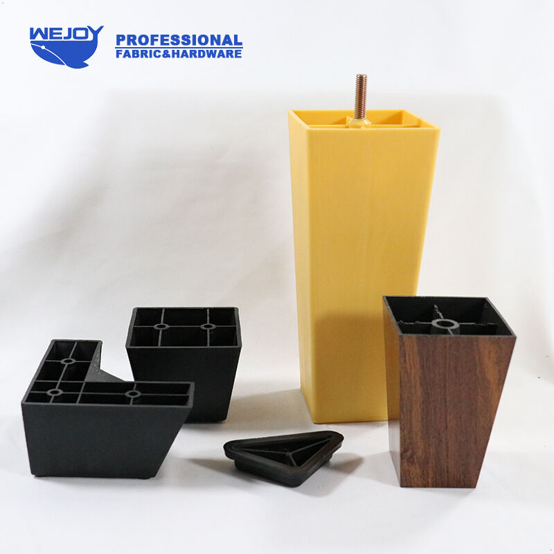 Wejoy Factory Wholesale Black Round and square Shape Plastic Furniture Leg Sofa Legs