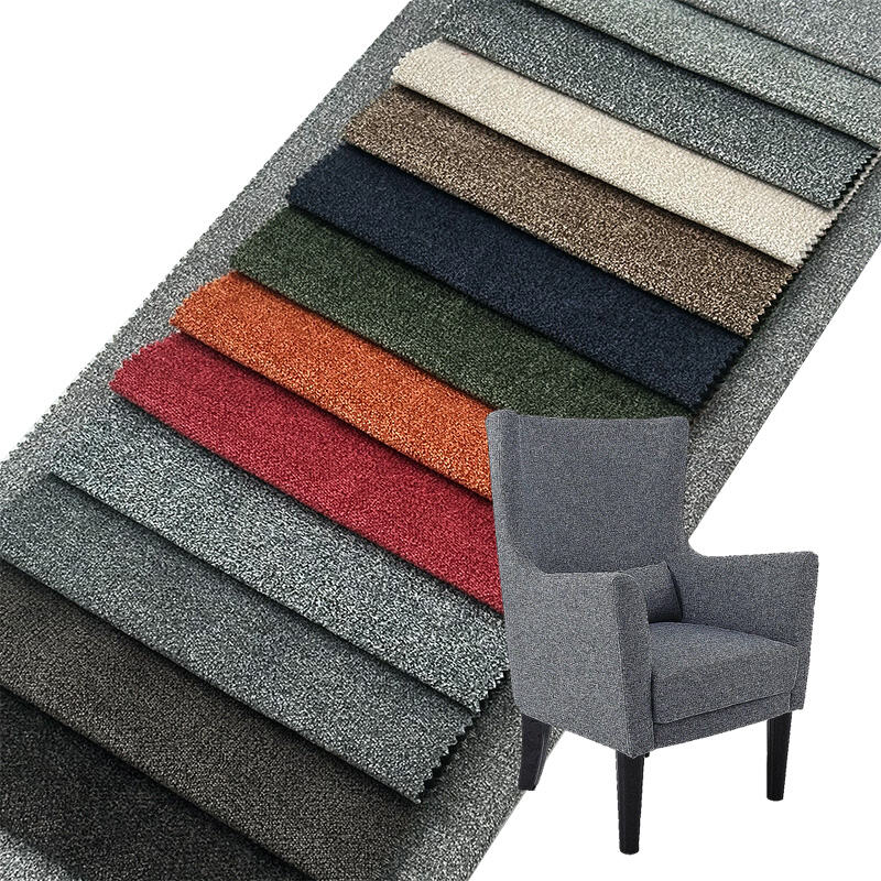 Wejoy Factory 100% Polyester 210gsm Face 80gsm Non Woven Fabric Backing Faux Linen Fabric