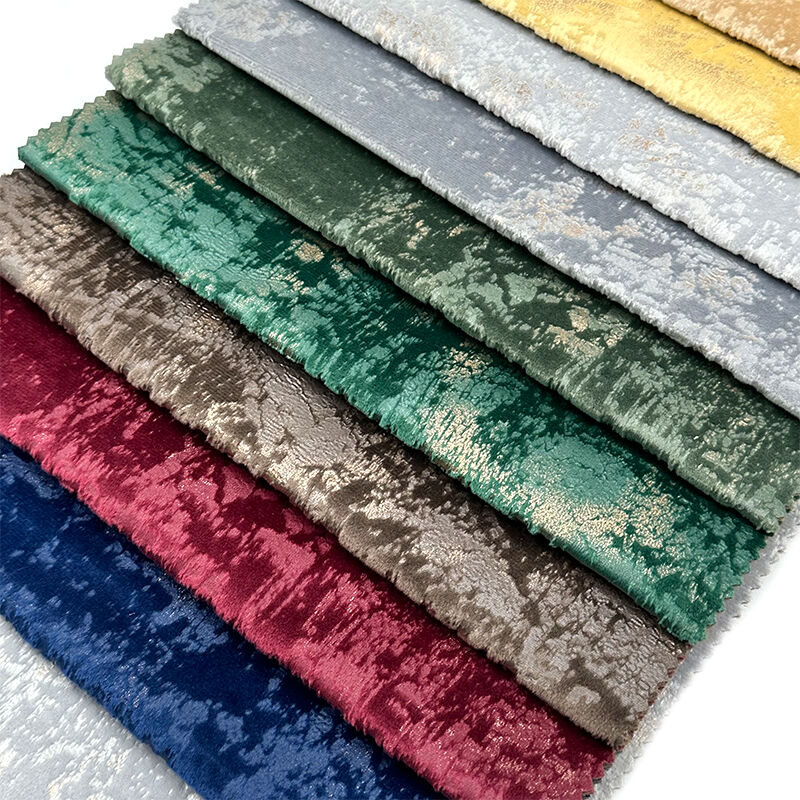 Wejoy Customized 320GSM Hot Stamping Embossing Velvet Fabric for Hometextile