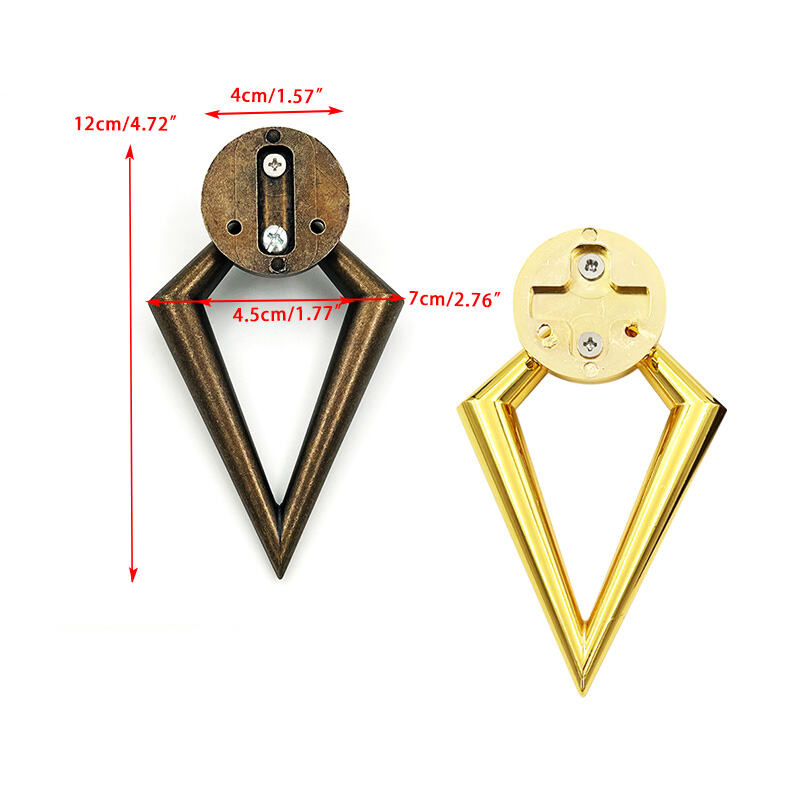 Poignée métallique en forme de diamant Wejoy | Poignées d'armoire nervurées en quatre couleurs | Poignées texturées pour tiroirs, en vrac