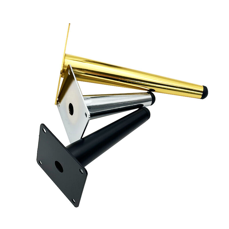 Wejoy China Factory Furniture Hardware Sofa Accessories Parts Straight Modern Chair Feet Steel Sofa Legs Metal Table Leg