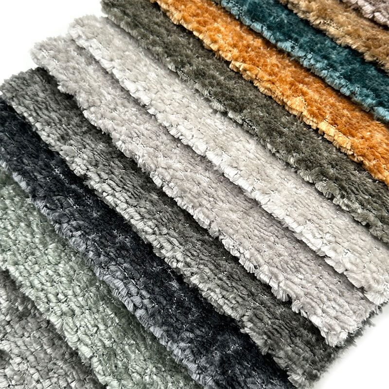Wejoy 530GSM Plush Velvet Polyester Chenille Fabric for Winter Furniture Upholstery