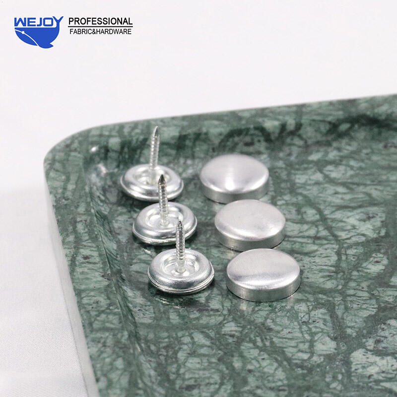 Wejoy Concise Useful Decorative Upholstery Fabric Round Press Button Cover Wholesale Aluminum Button Cover