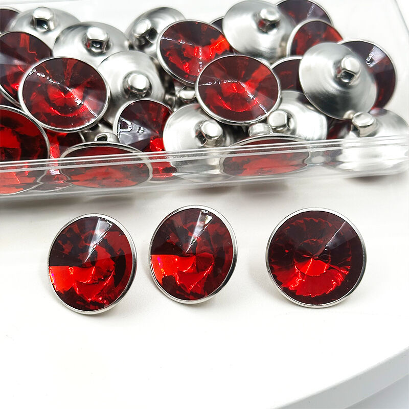 Wejoy meistverkaufte blutrote Diamant-Kristall-Dekorationsknöpfe für Polsterung