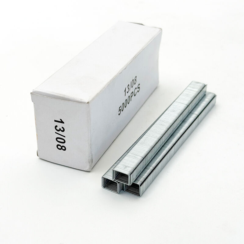 دبابيس وي جوي المعدنية القياسية طراز 1308 بطول ساق ٨ مم، مُغلفنة، تُستخدم يدويًّا، رمز التثبيت اليدوي، مسمار دقيق السلك، دباسة ذات رأس عريض لتطعيم الأثاث وتنجيد القماش وتصنيع الخشب وتجهيزات التثبيت المعدنية