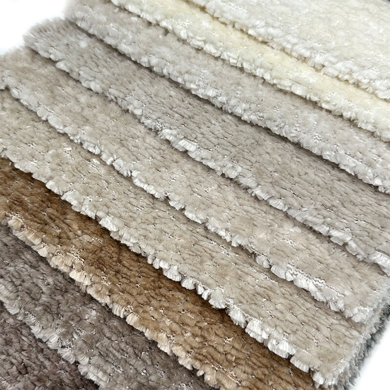 Wejoy 530GSM Plush Velvet Polyester Chenille Fabric for Winter Furniture Upholstery