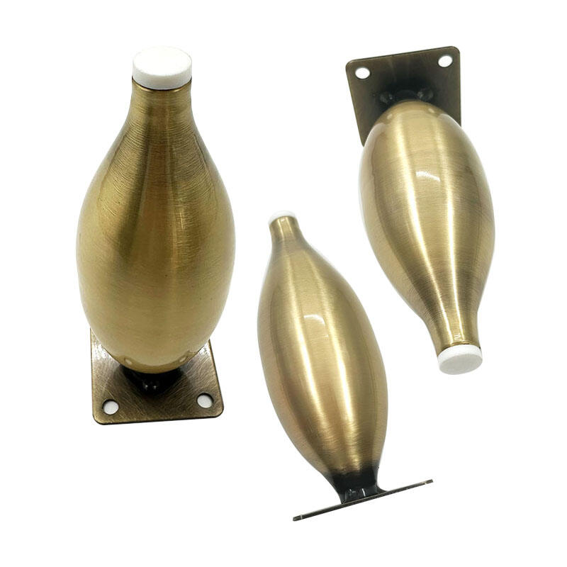 Wejoy Gourd Sofa Legs Furniture Accessories Bed Cabinet Support Metal Gold Sofa Legs