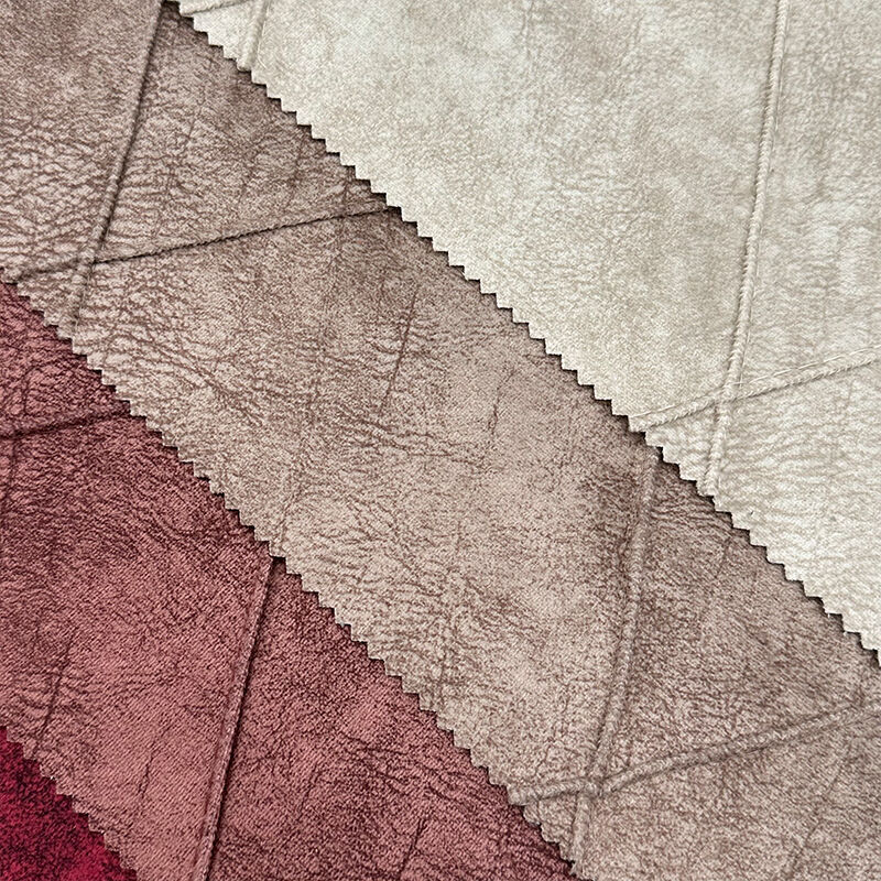 Wejoy New fashion Stitching embossed holland velvet sofa fabric