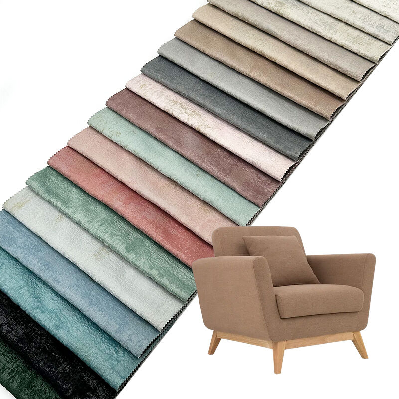 Wejoy Bronze Velvet Fabric Silver Bronzed Polyester Sofa Fabric Home Textile