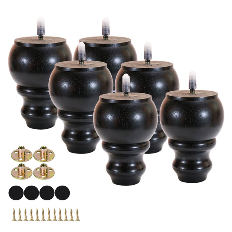 Wejoy Bedroom Furniture Parts 13cm Height Fumigated Wood Leg for Bedroom Table