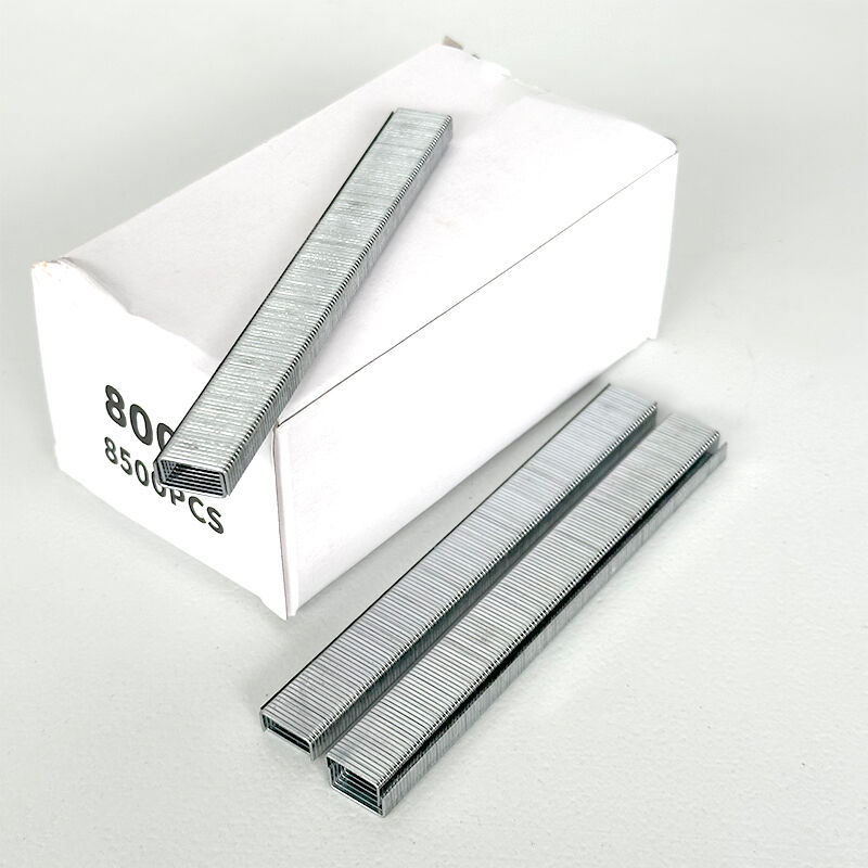 Wejoy Wholesale Metal Fastener U Type Staples 8006 21 Gauge 1/4 Inch Leg Furniture Fixation Upholstery Staples Pneumatic Staple Galvanized Fine Wire Staple
