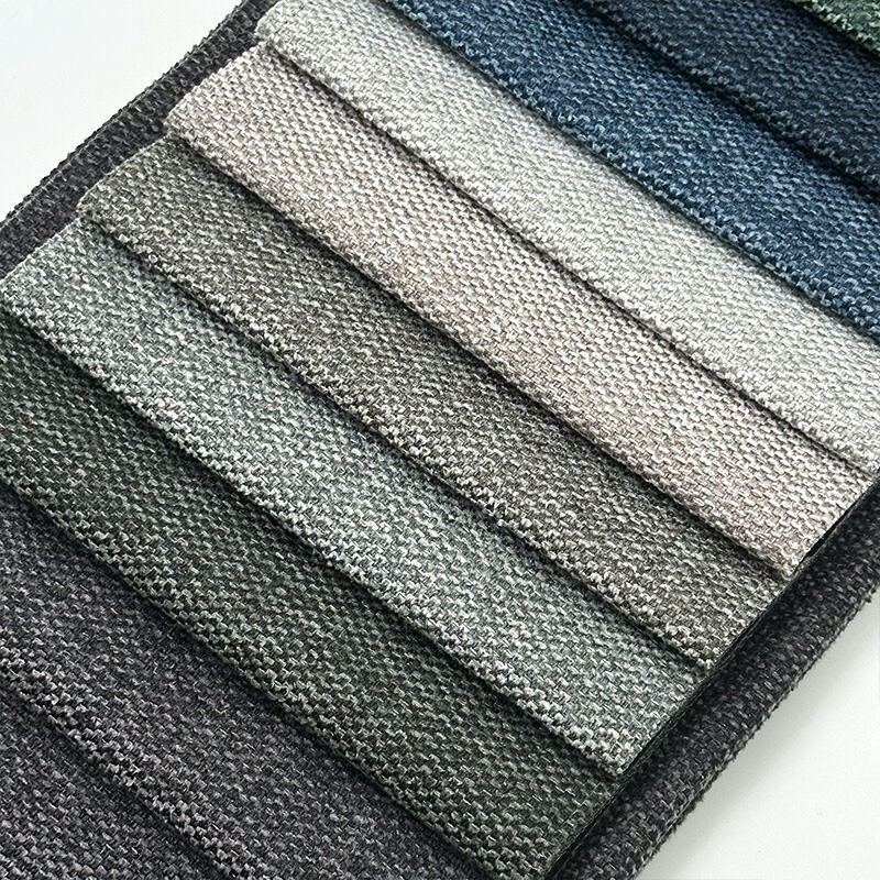 Wejoy Shaoxing 360gsm Polyester Faux Linen Fabric for Upholstery Sofa Cushion