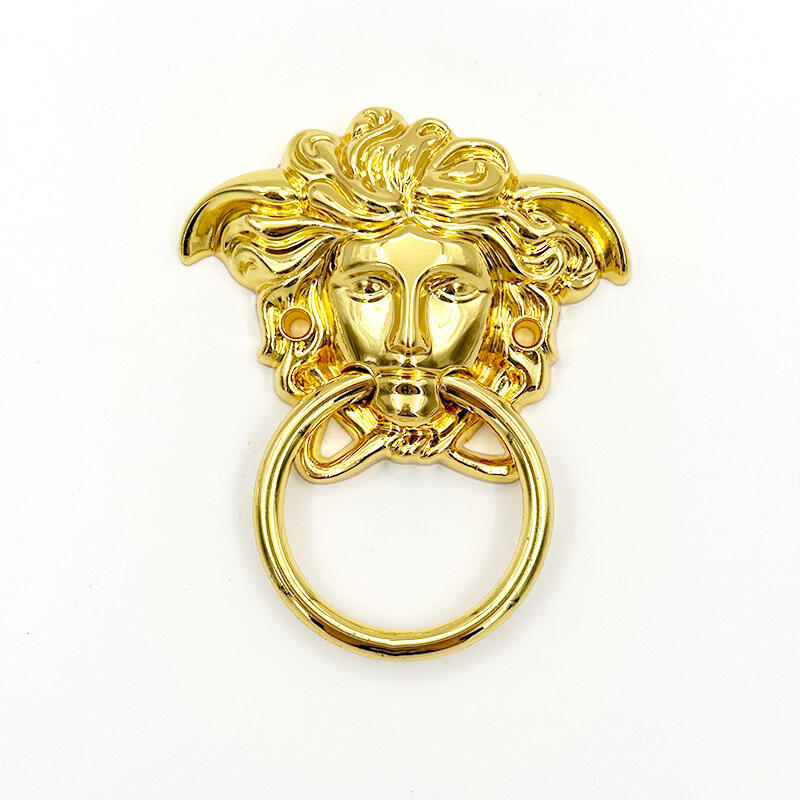 Poignées de meuble Wejoy en forme de visage humain | Poignées à bague dorées et argentées | Poignées anciennes pour portes de meuble, vente en gros