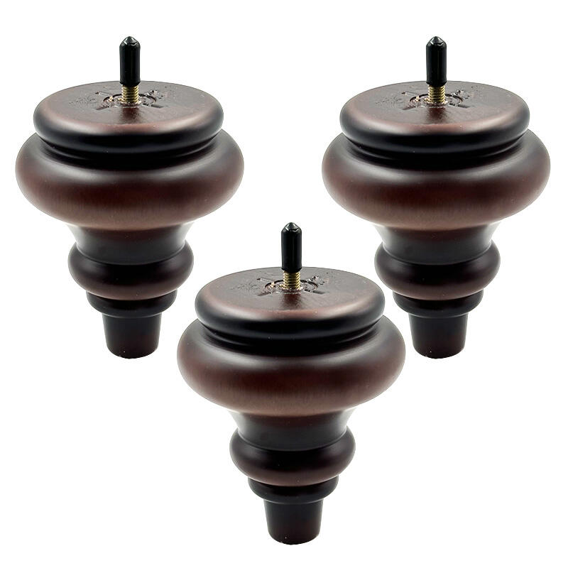  Wejoy Wholesale 13cm Height Gourd Pattern Three Colors Solid Wooden Leg with Screw