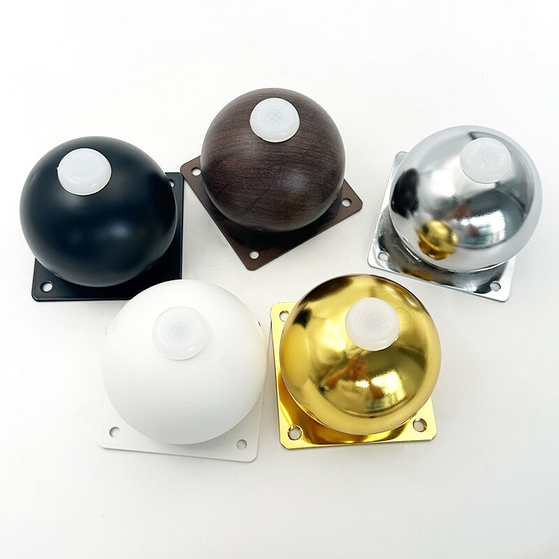 Wejoy Decorative Metal Hardware Furniture Customizable Black Leg Ball Shape Sofa Legs