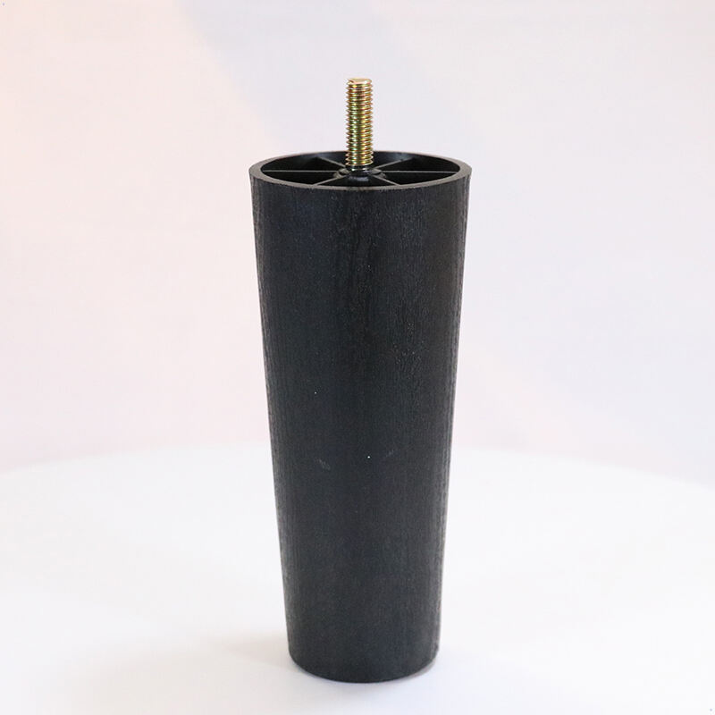 Weioy Tapered Couch Plastic Furniture Accessories Black Acrylic Furniture Leg Base Plastic Feet Cabenet for Sofa
