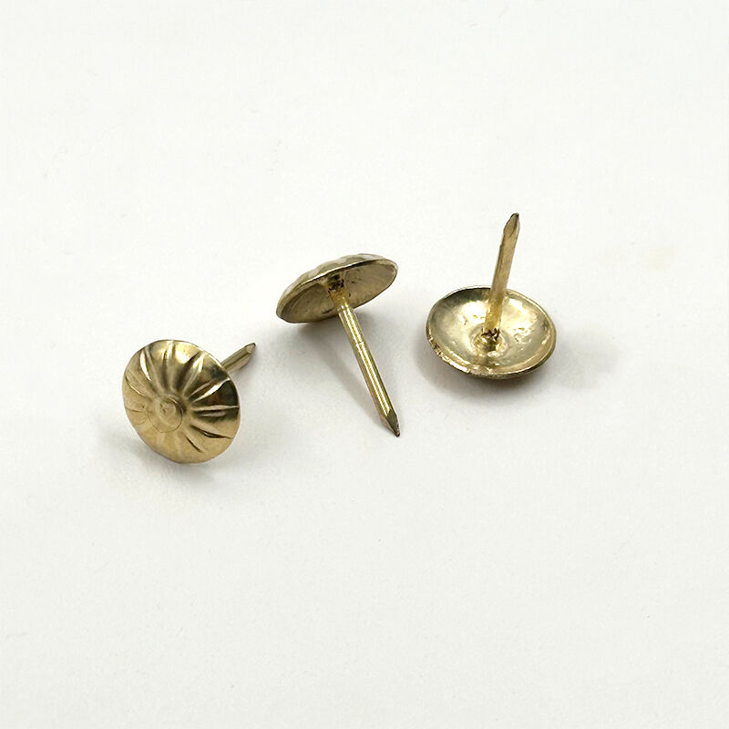 Wejoy Sofa Upholstery Nails Metal 11mm Golden Decorative Nail for Sofa Upholstery