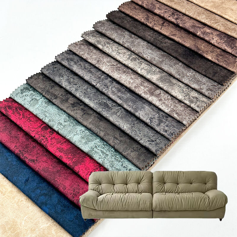 Wejoy Customized 350gsm Velvet Fabric Printed Upholstery Fabric for Sofa Chair