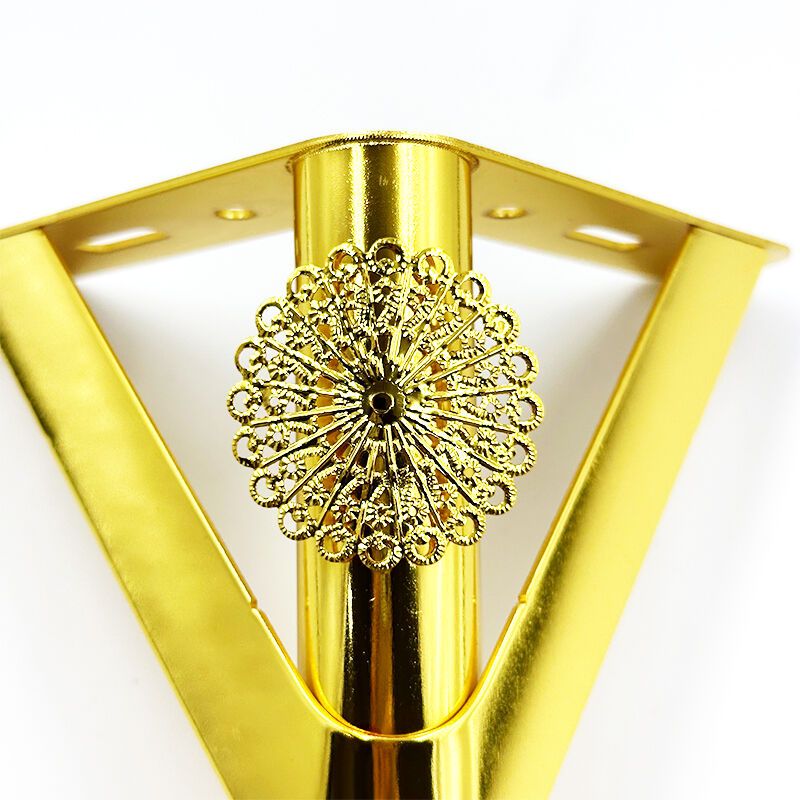 Wejoy Wholesale Furniture Parts Luxury Flower Pattern 15cm Height Sofa Legs Coffee Table Legs