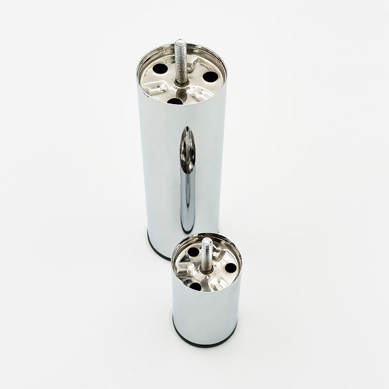 Wejoy 10cm 15cm 20cm Height Silver Mirror Plate Chrome Metal Furniture Legs with Screws