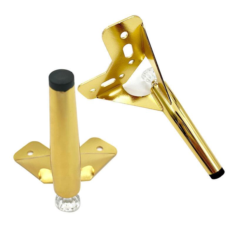 वीजॉय धातु लोहे के स्वर्ण फर्नीचर सोफा पैर, क्रिस्टल बटन सजावट के साथ