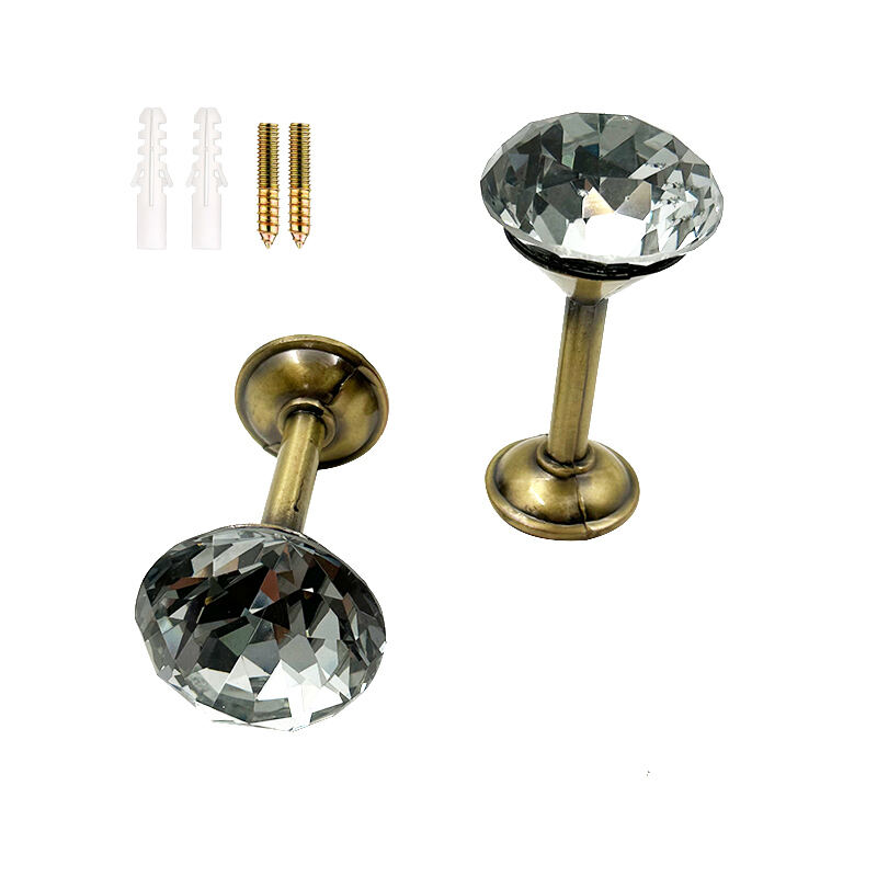 Wejoy Alloy Small Wine Glass Crystal Wall Hook with Screw Rubber Plug Kitchen Wine Decor Home Bar Accessory Space Saving Wall Mounted Hook