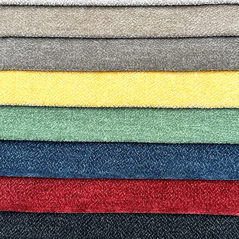 Wejoy 400gsm 100% Polyester Yarn Dyed Plain Color Chenille Fabric for Hometextile