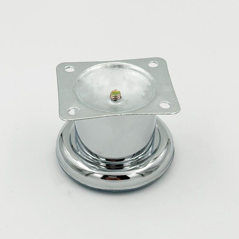 Wejoy Customized Chrome Silver Circular square Metal Table Legs for Table Furniture