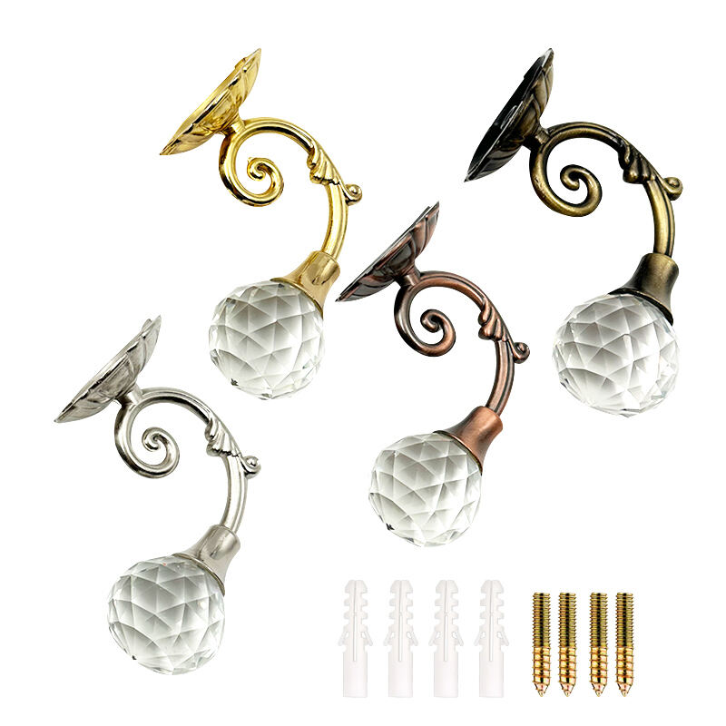 Wejoy Electroplating Baking Paint Color Small S Alloy Crystal Hook with Screw Rubber Plug Home Decorative Hook Space Saving Wall Mounted Hook for Kitchen Bathroom Bedroom