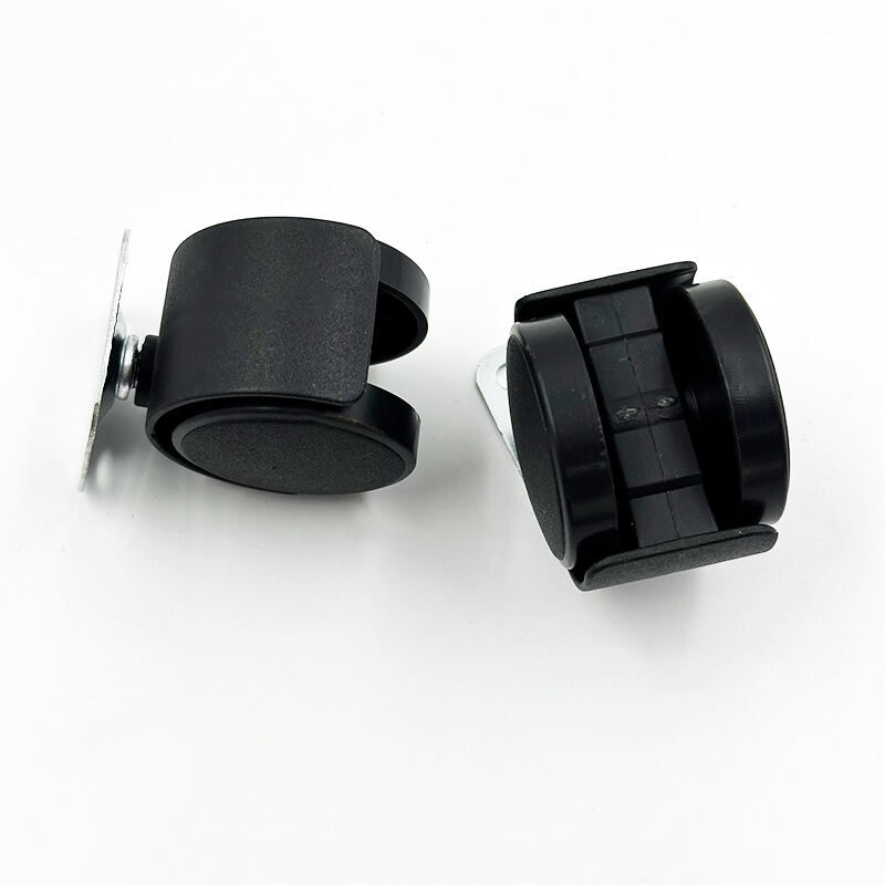 Wejoy Wholesale Furniture Accessories D40 Plastic pp Black 1.5 Inch Wheels Furniture Casters