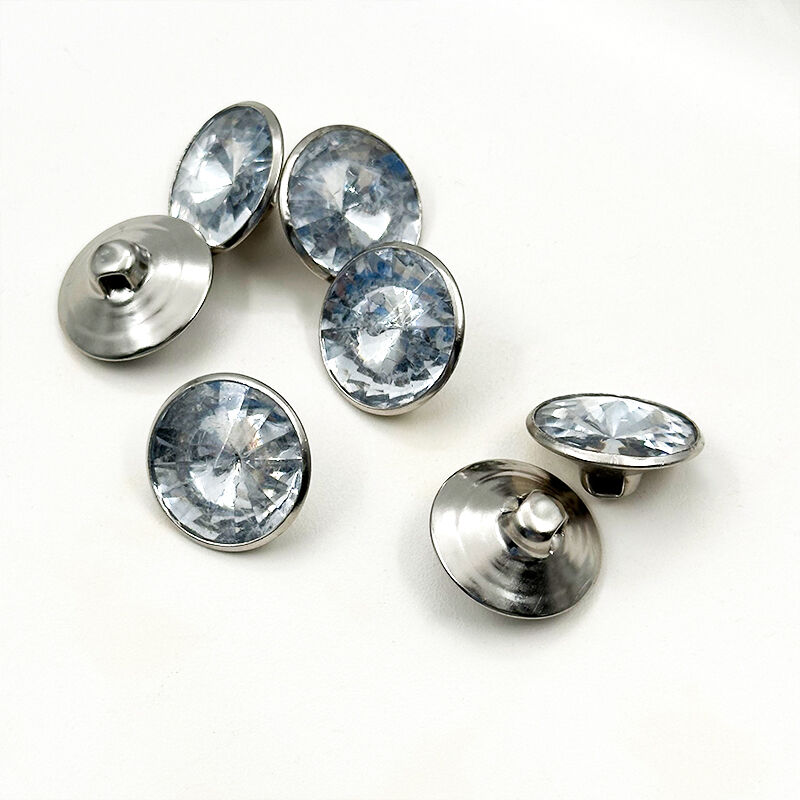 Wejoy Sofa-Zubehör – transparenter Satellit-Knopf aus Zinklegierung mit Kristalleinlage, 20 mm