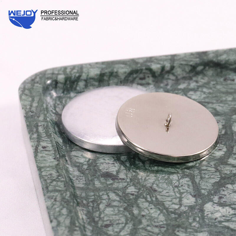Wejoy  New Type Flat Back Plane Self Press Shell Cover Buttons for Upholstery Sofa Fabric