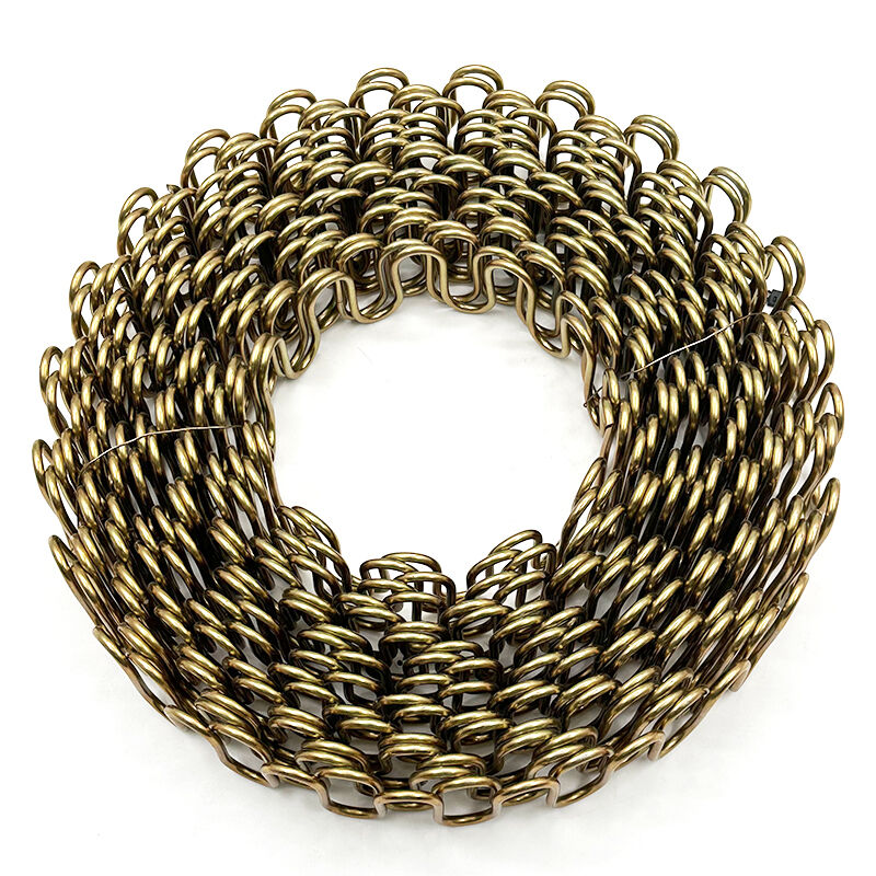 Wejoy, ressort hélicoïdal pour canapé, couleur or, 4 kg par rouleau, accessoires de quincaillerie pour canapé, rouleau de ressort zigzag robuste pour l’ameublement et la sellerie, vente en gros