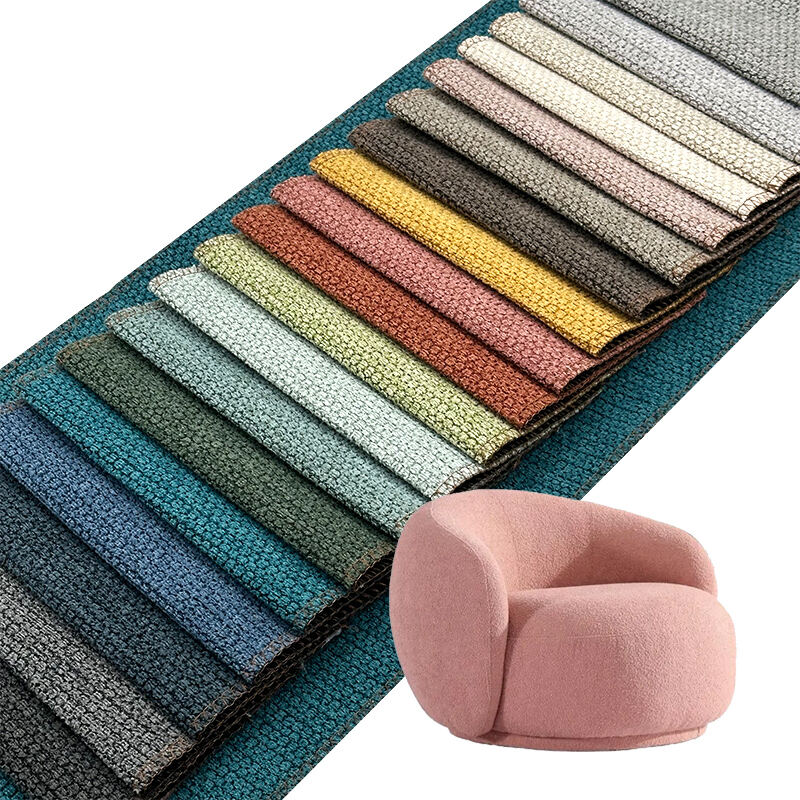 Wejoy Polyester 260gsm Faux Linen Fine Velvet Chenille Fabric for Sofa Decor